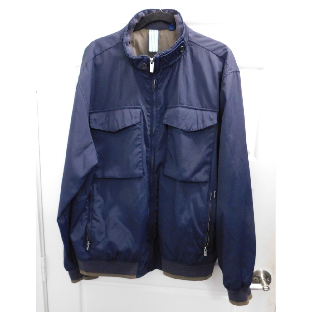 Faconnable Men's Jacket Full Zip Navy Blue sz XXL